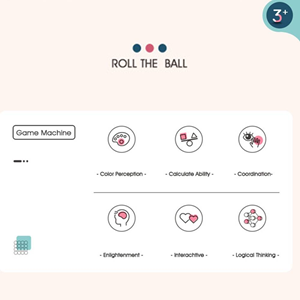 بازی آموزشی رولینگ توپ صورتی Roll the ball -اسباب بازی